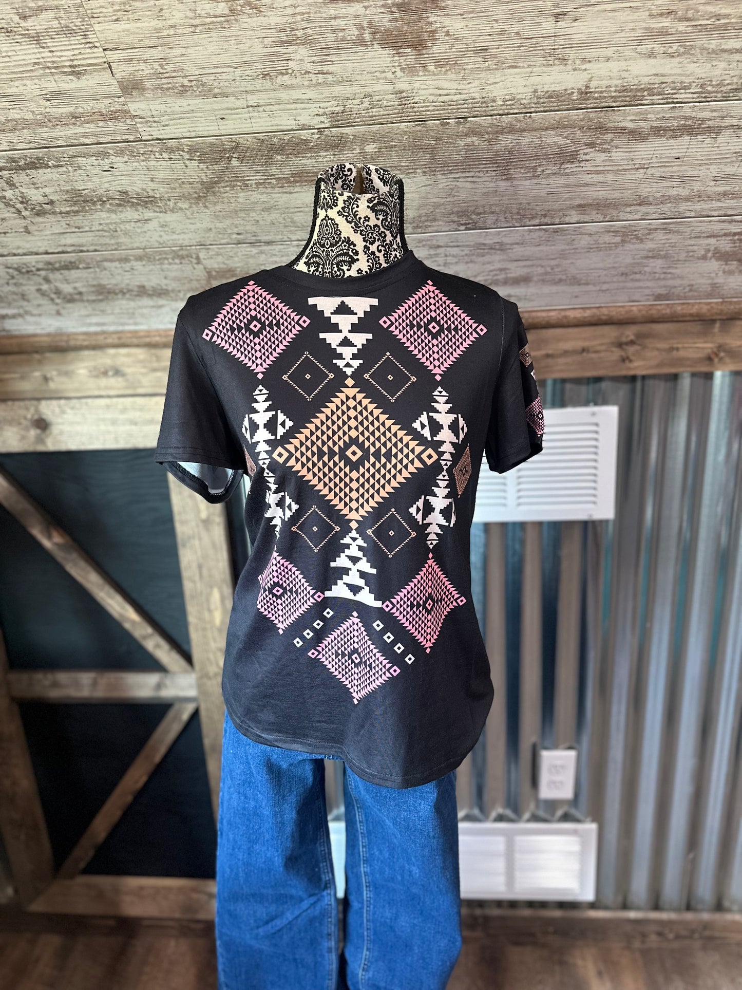 Pink Aztec Tee