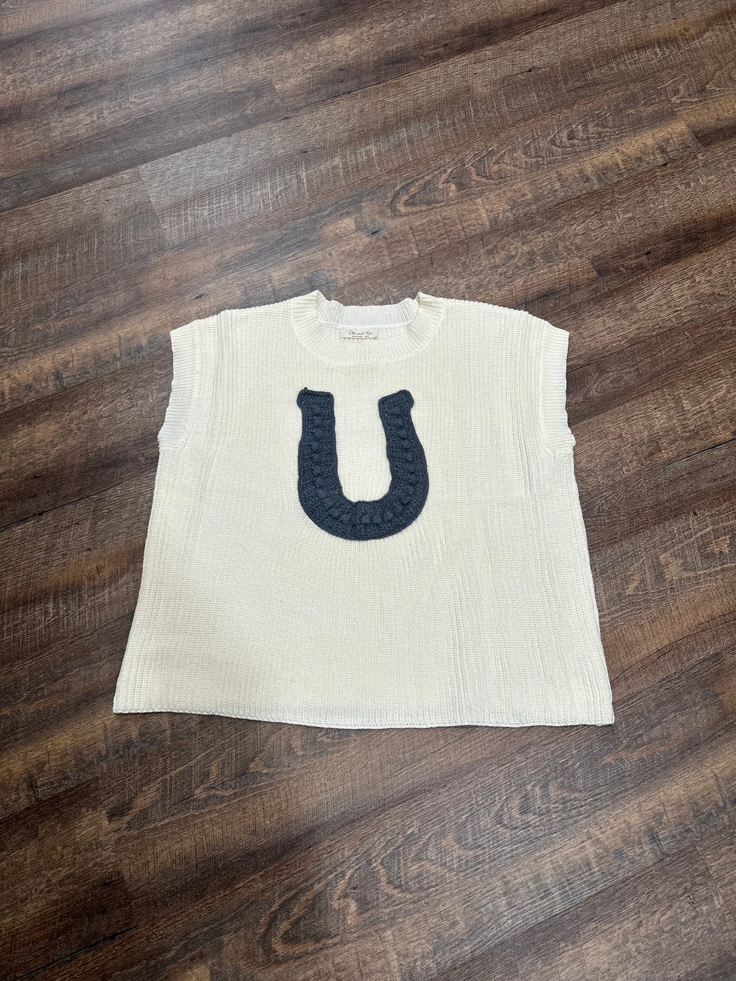 Navy Horseshoe Sweater Vest