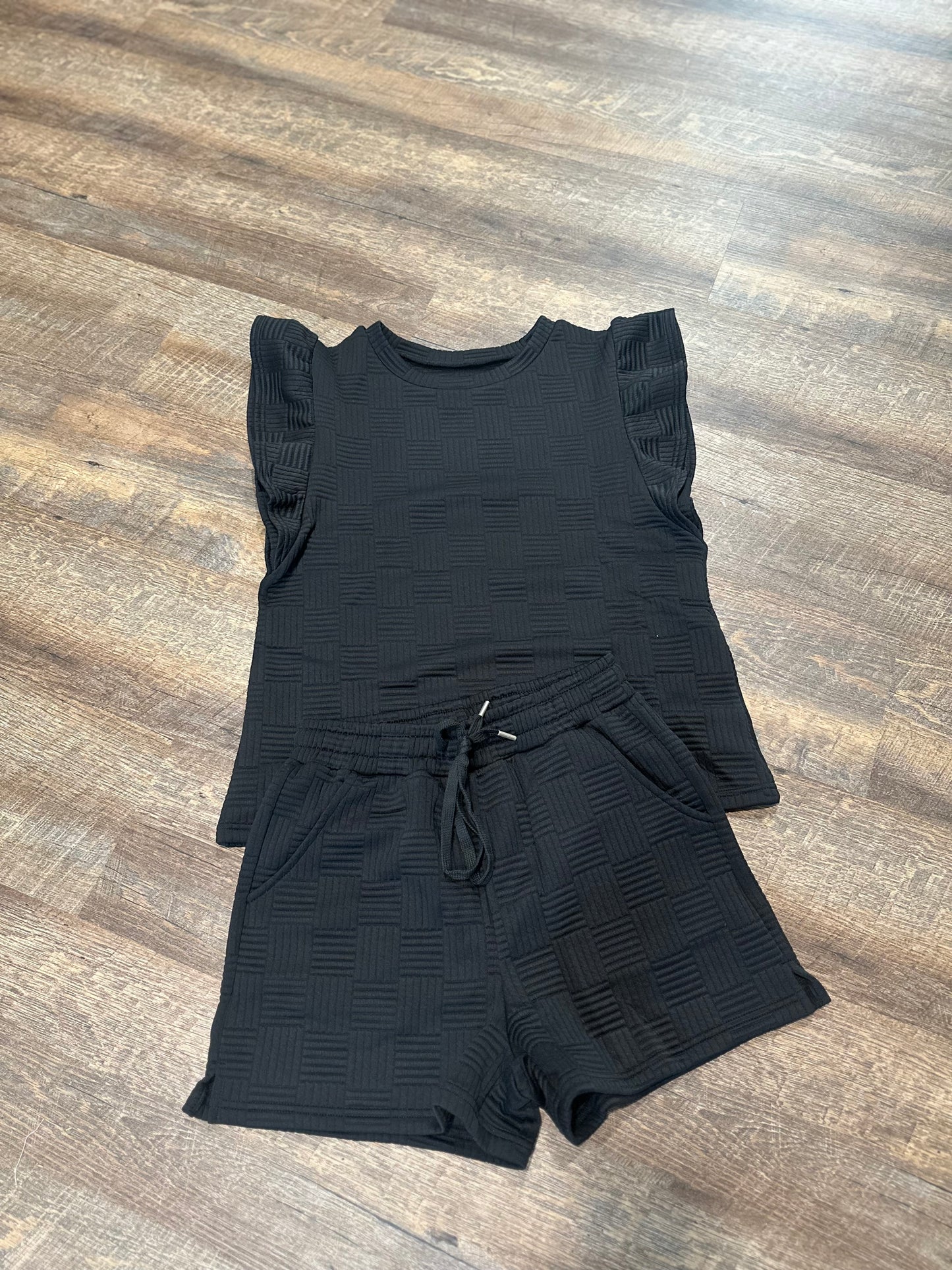 Black Ruffle Set