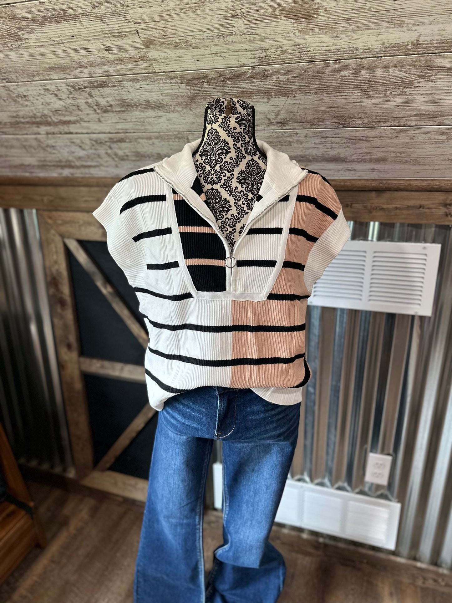 Block Sweater Vest