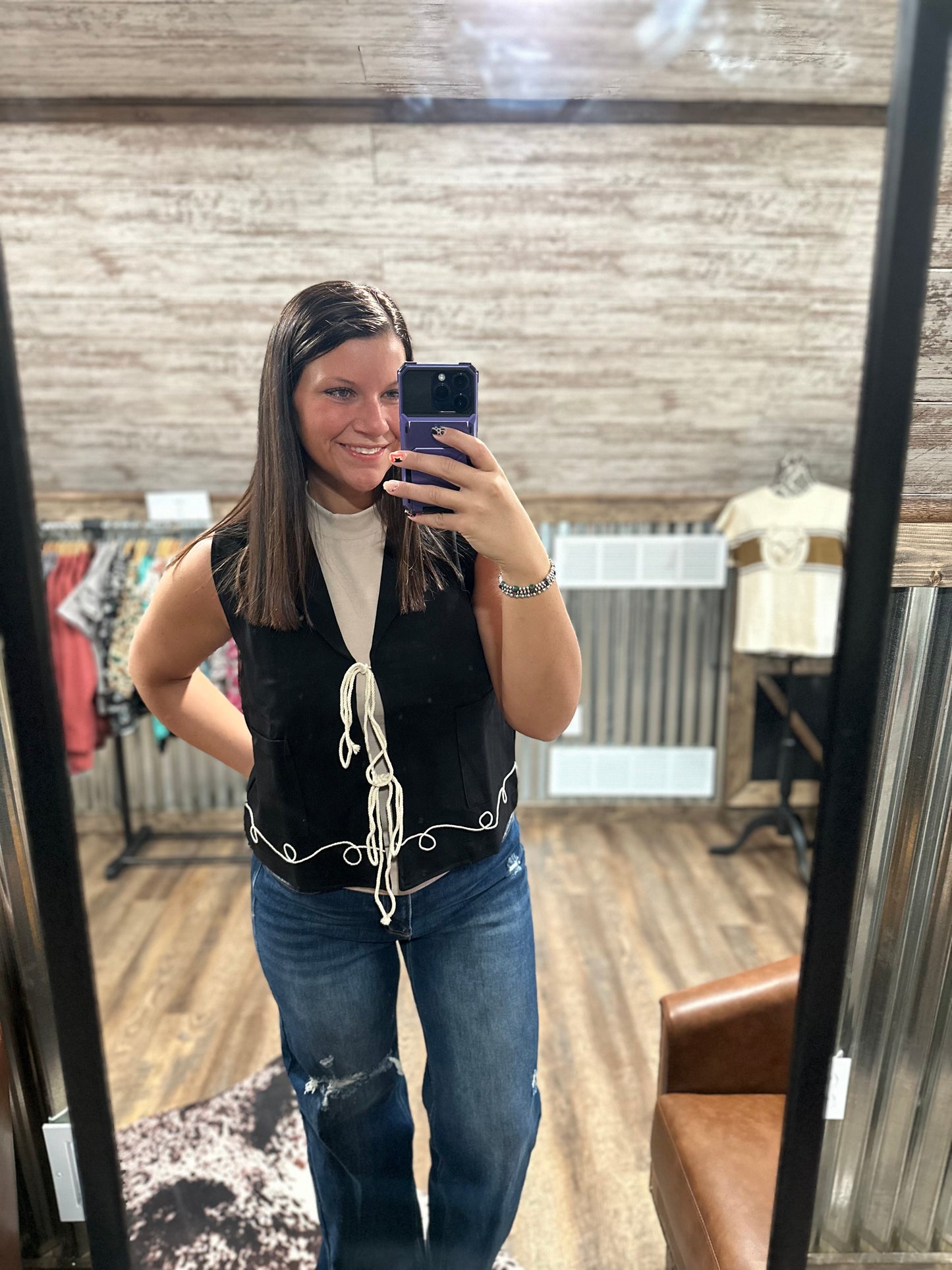 Saddle Up Tie Vest