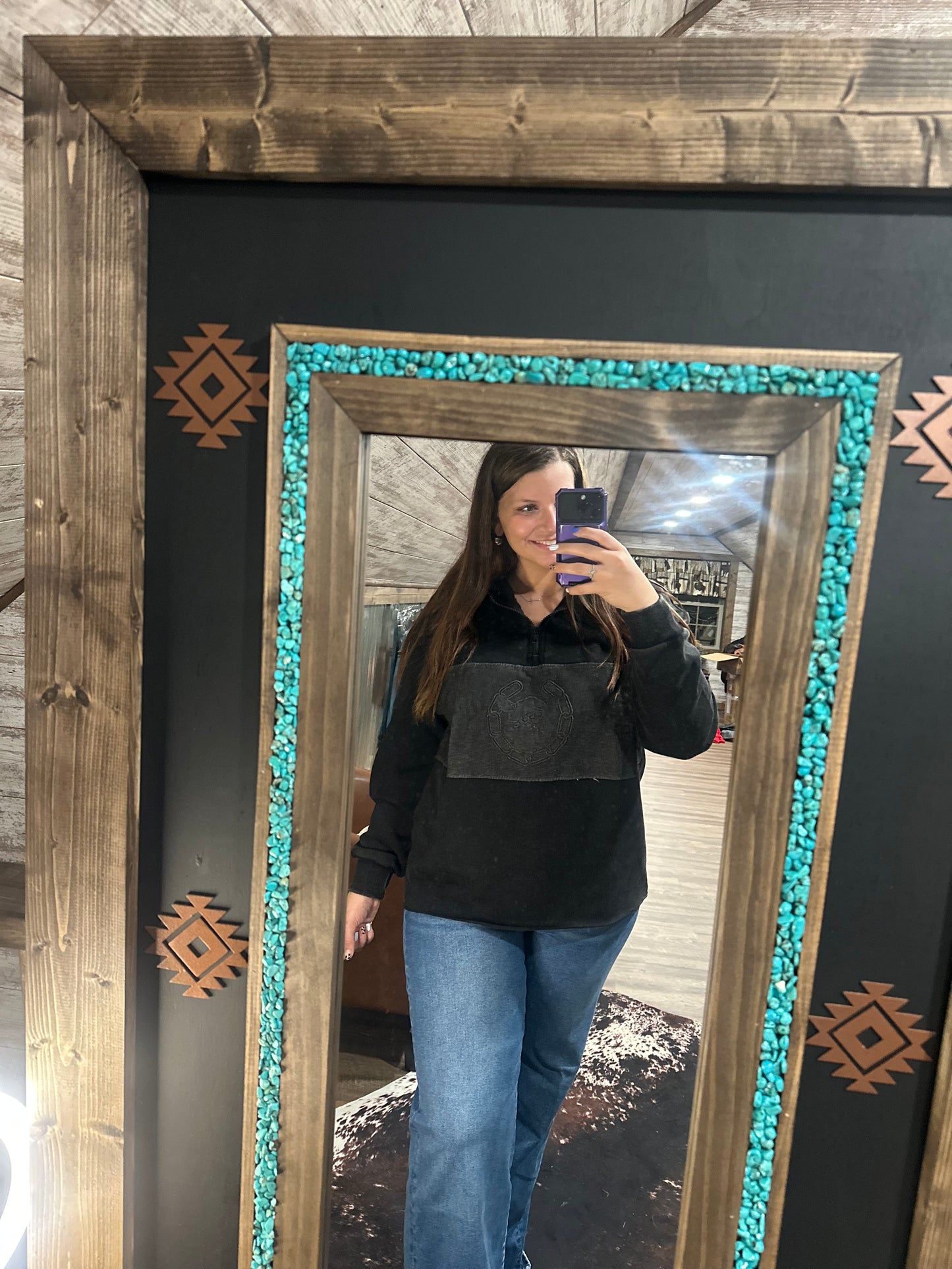 Angus Black Half Zip