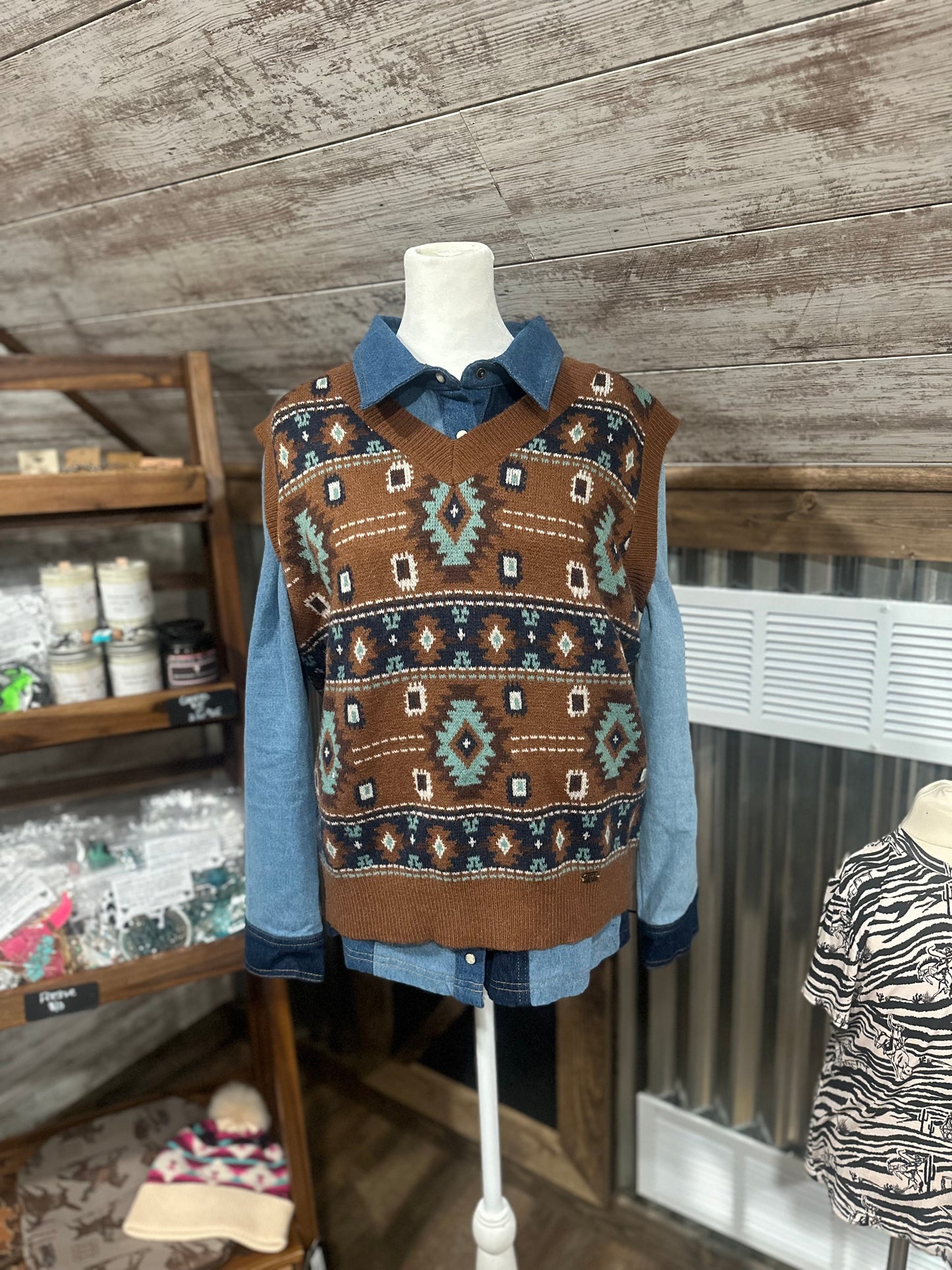 Denim Patch Button Up