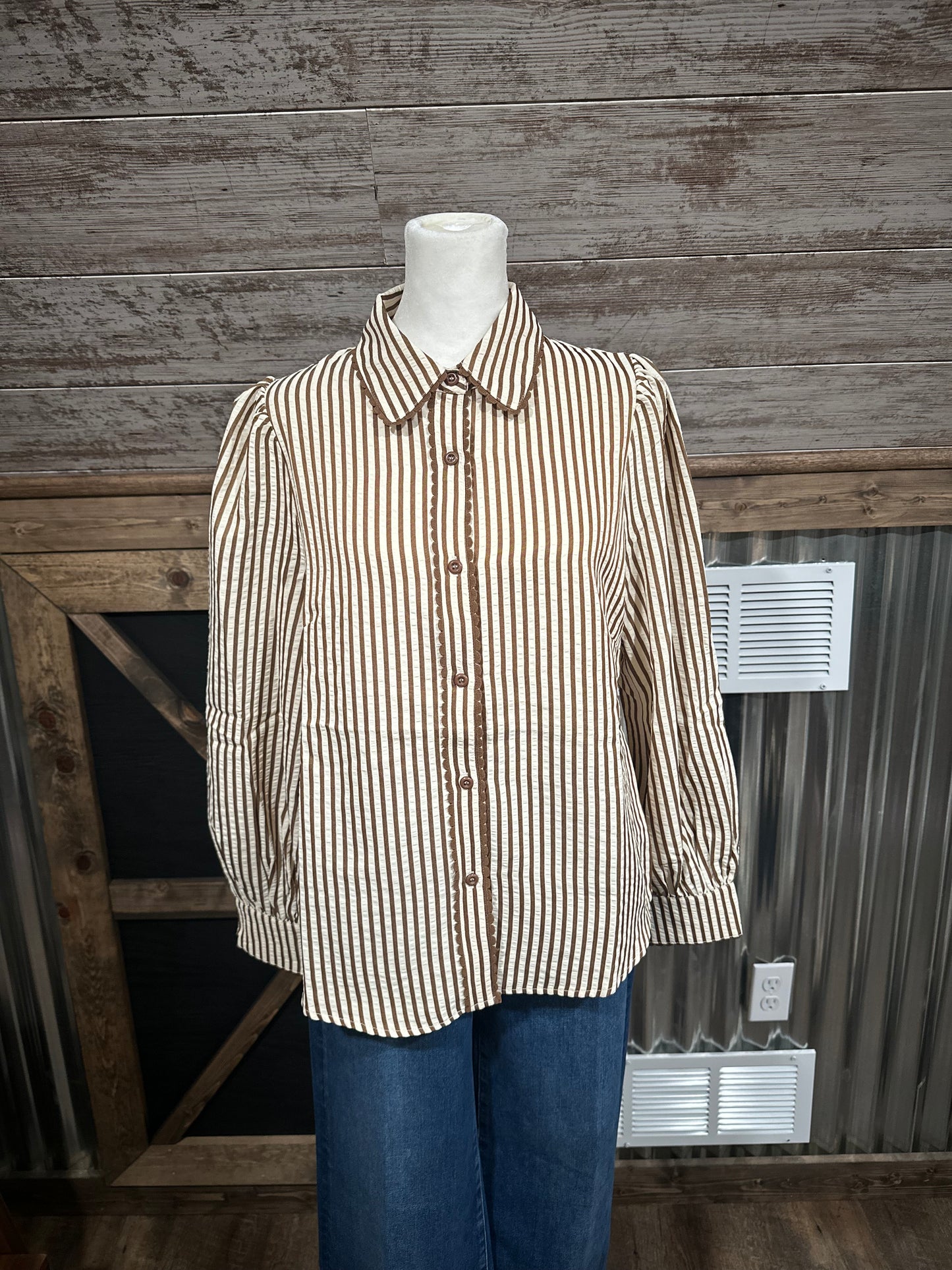 Rust Long Sleeve Button up