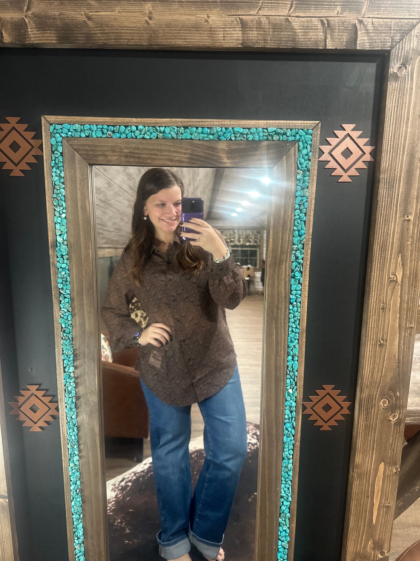 Crazy Western Long Sleeve Button Up