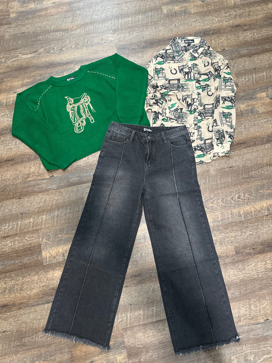 Black Wide Leg Jeans