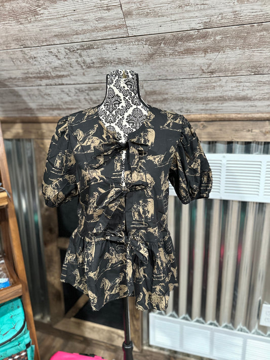 About To Get Western Bow Shirt
