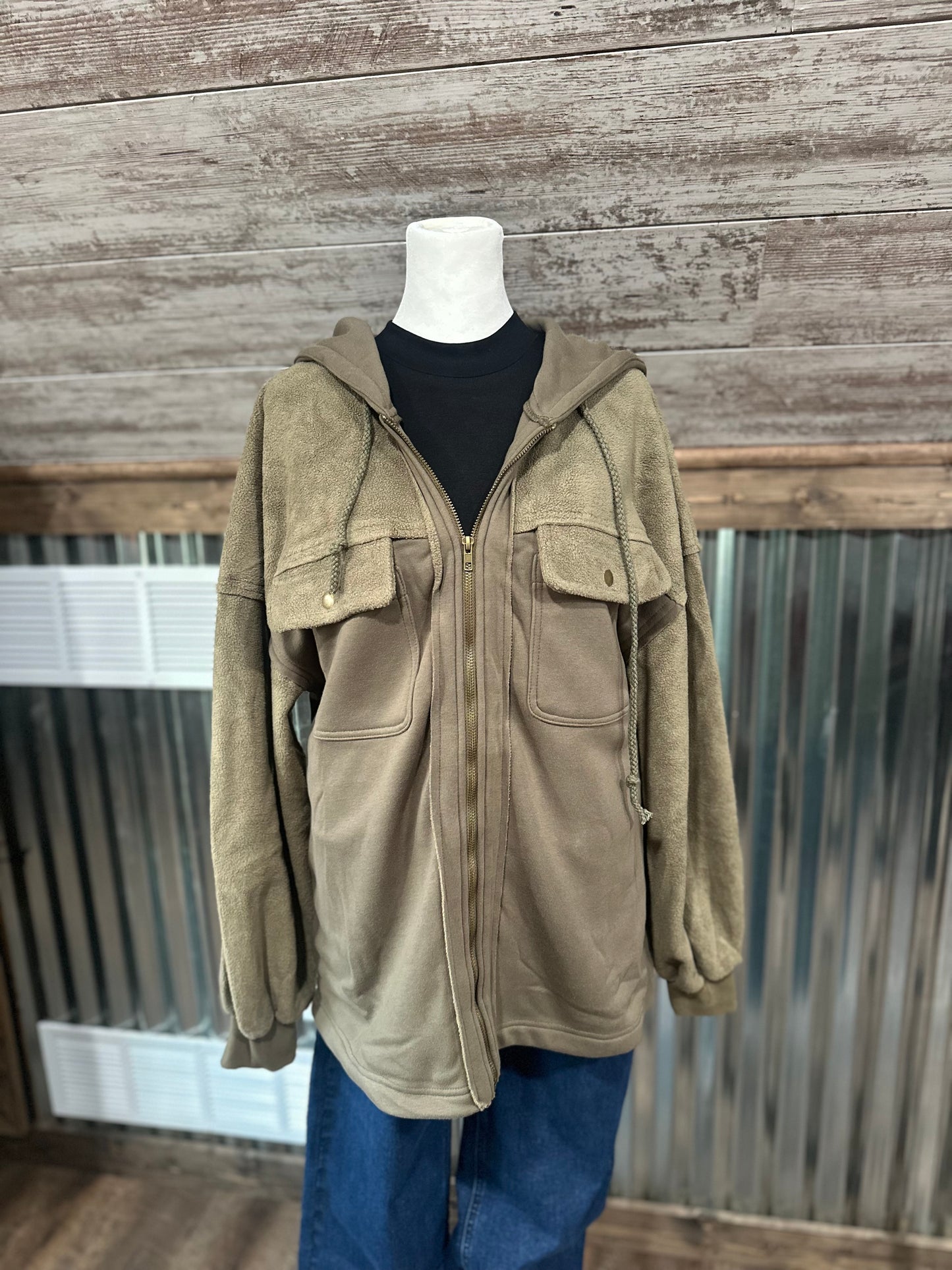 Green Zip Up Jacket