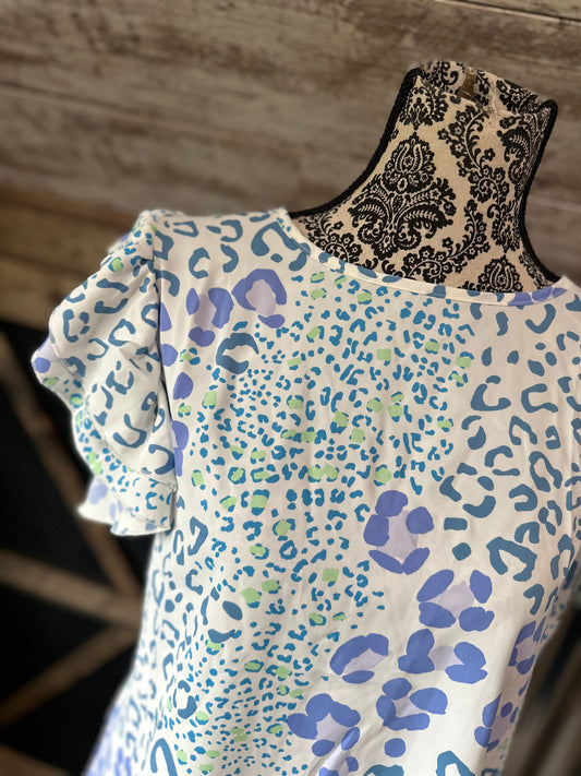 Blue Cheetah Top