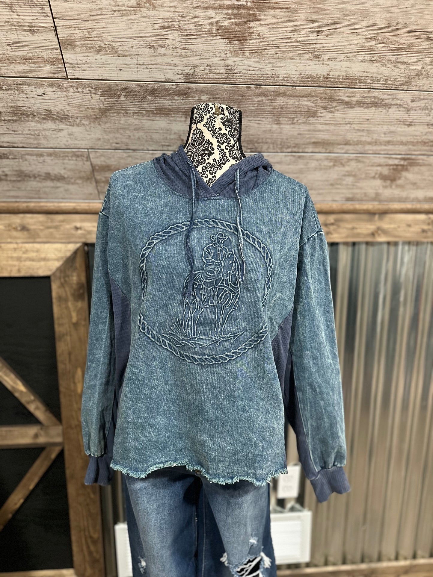 Denim Horse Hoodie