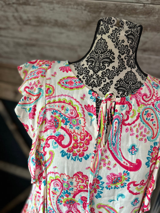 Neon Paisley Top