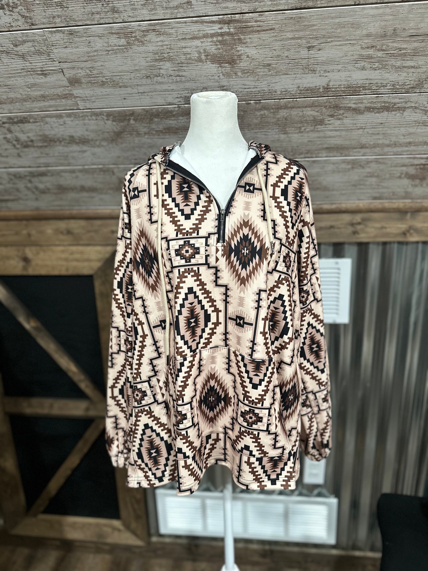 Desert Rust Aztec Halfzip