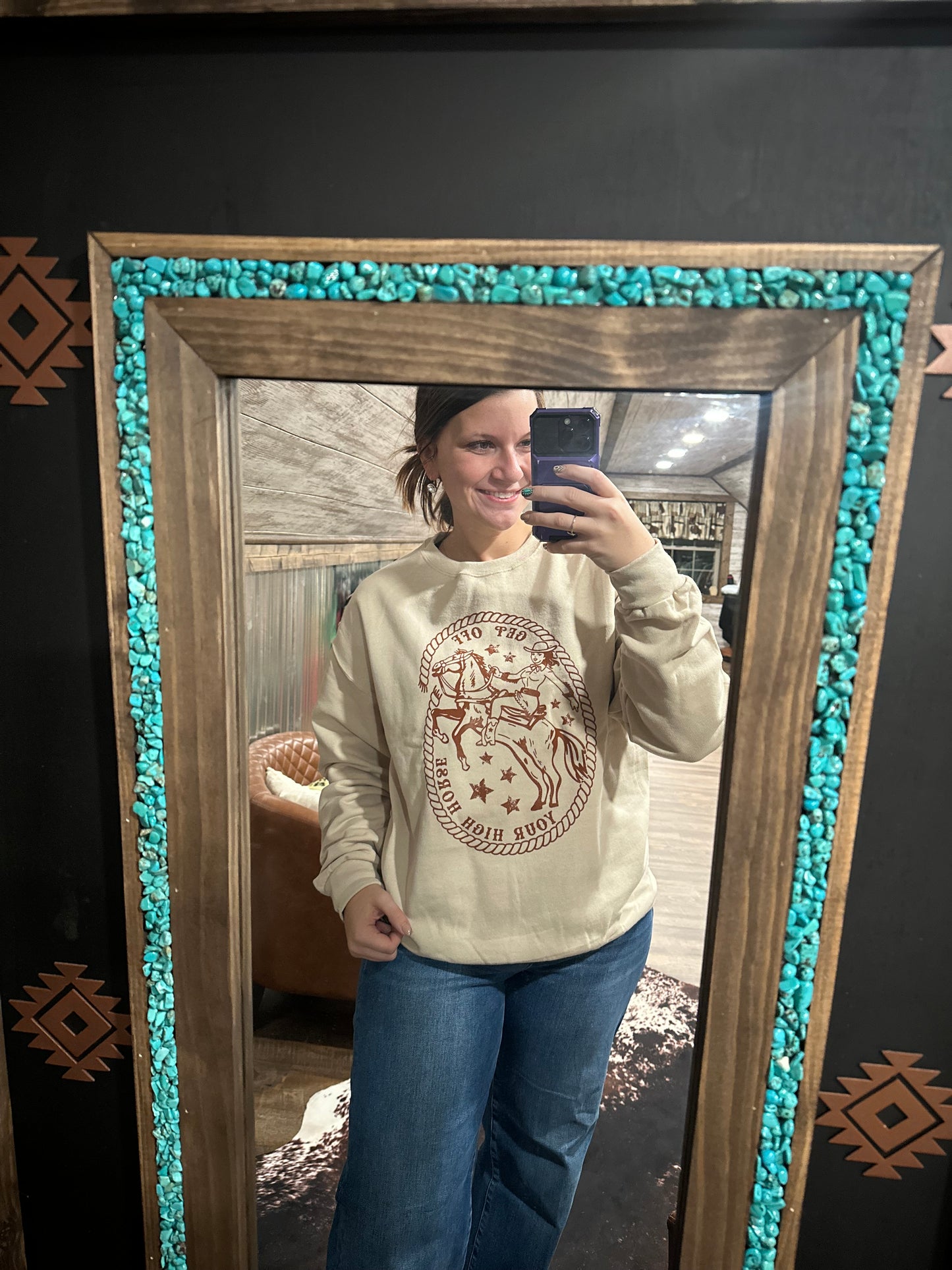 Get off you high horse crewneck