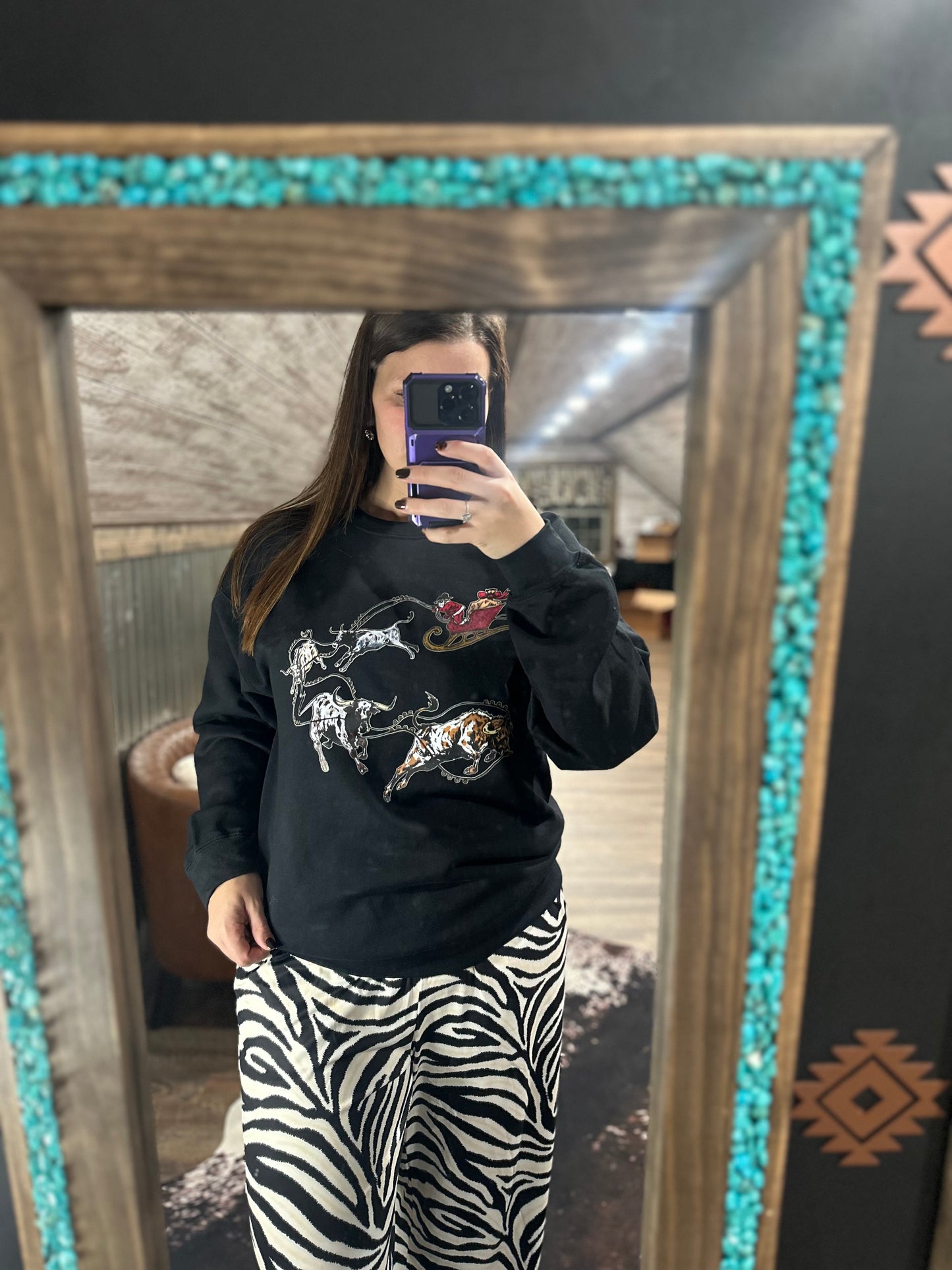 Drive Em Santa Crewneck