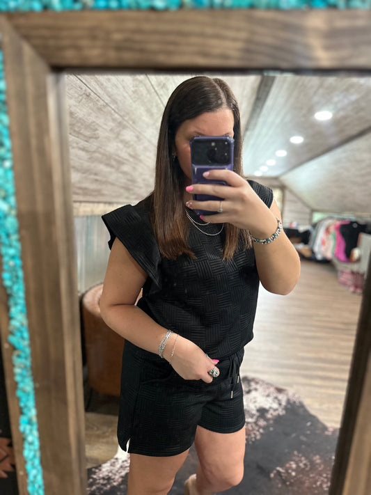 Black Ruffle Set