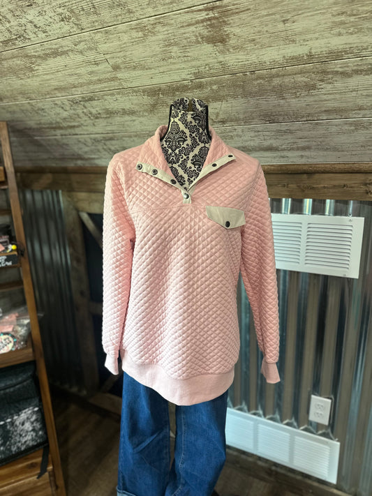 Quilted Pink Long Sleeve