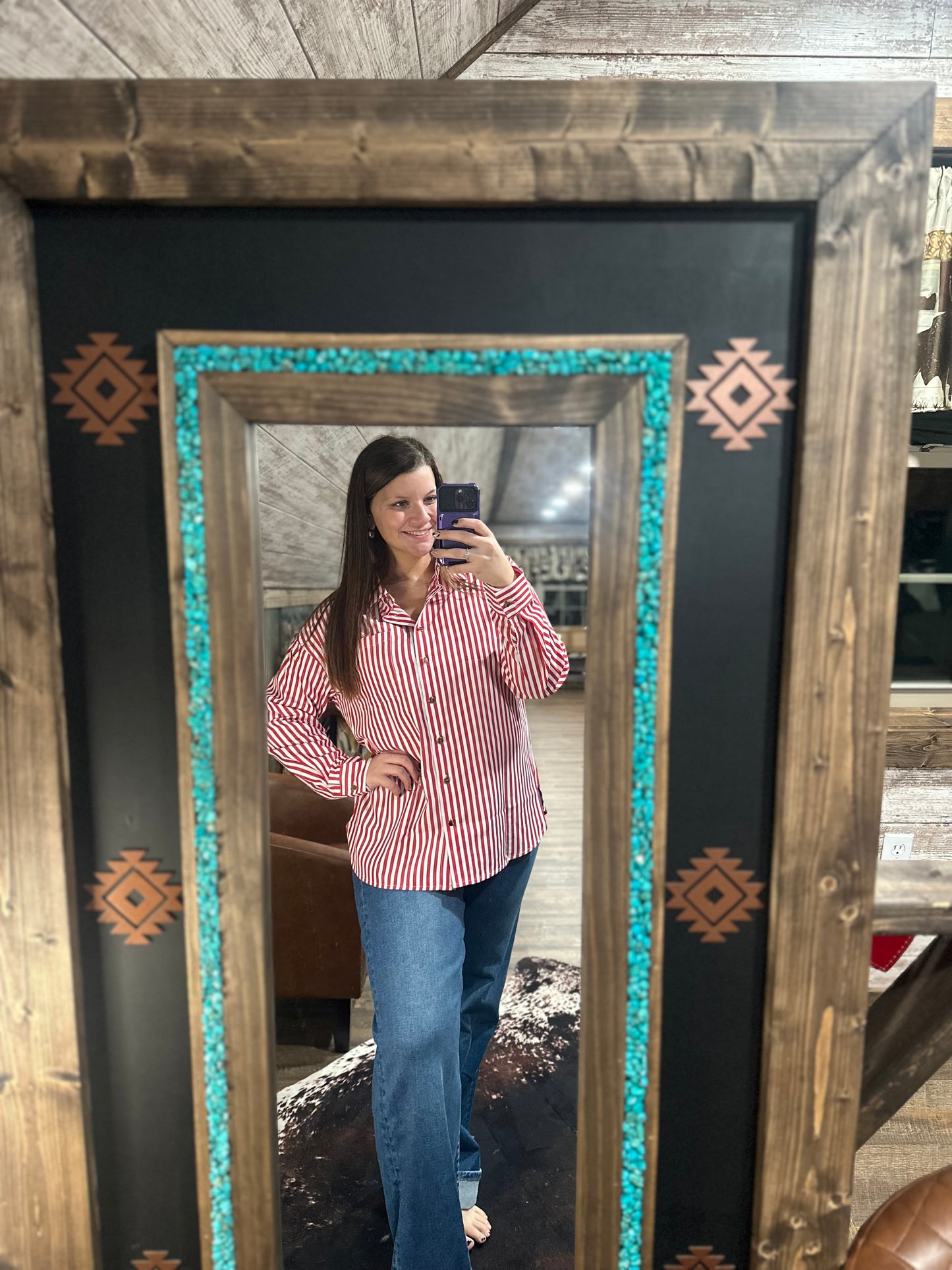 Ruby Stripe Button Shirt