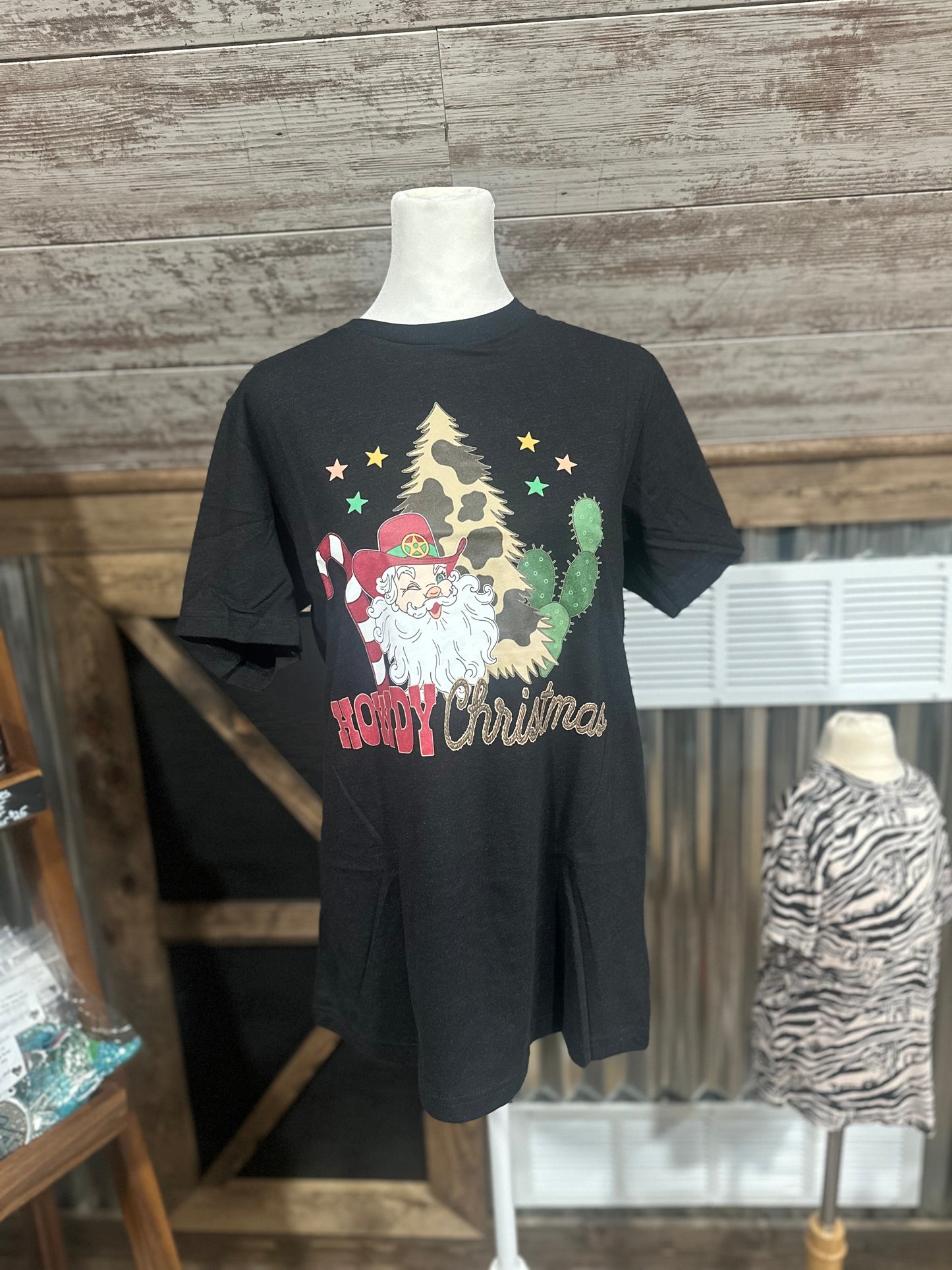 Howdy Christmas Cheetah Tee