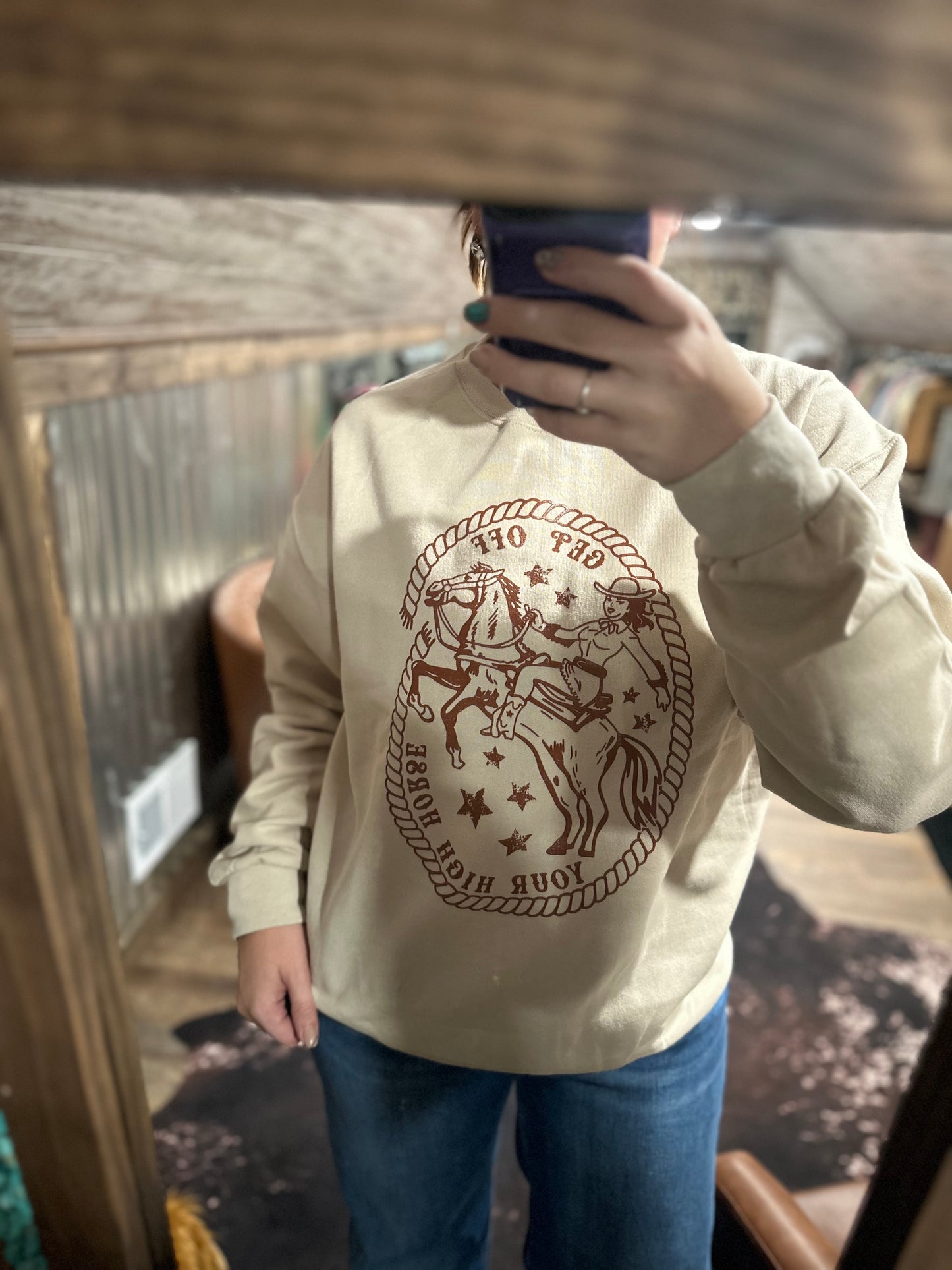 Get off you high horse crewneck
