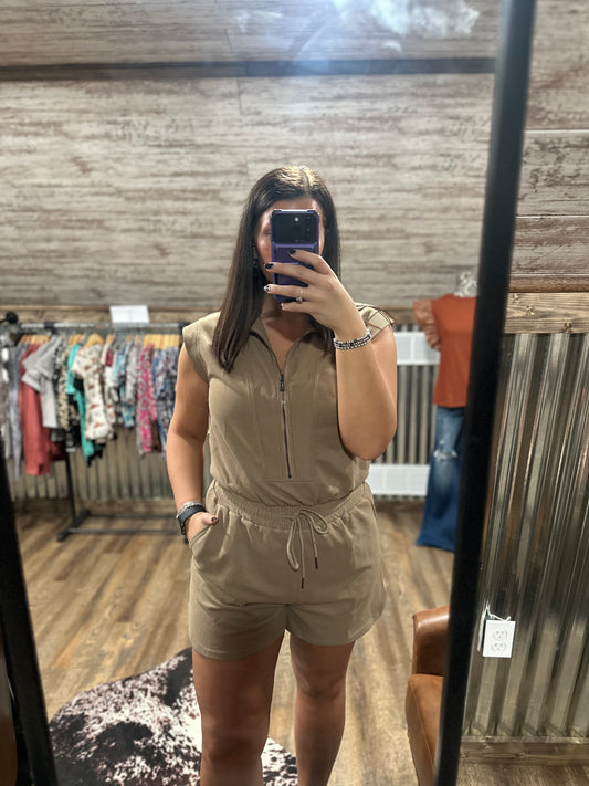 Tan Romper