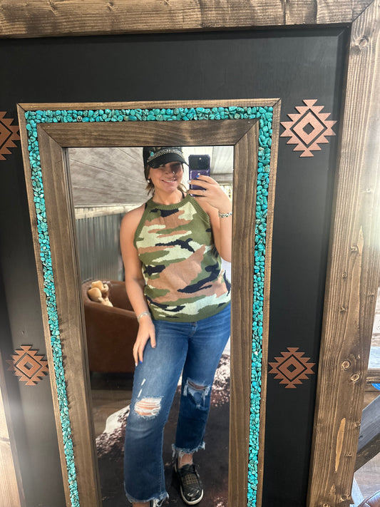 Camo Sweater Tank