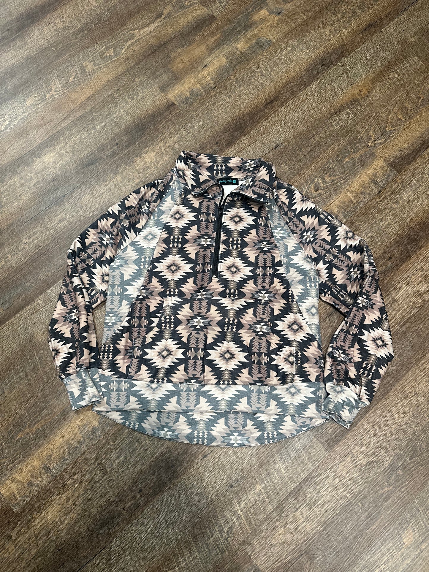 Brown Aztec Half Zip