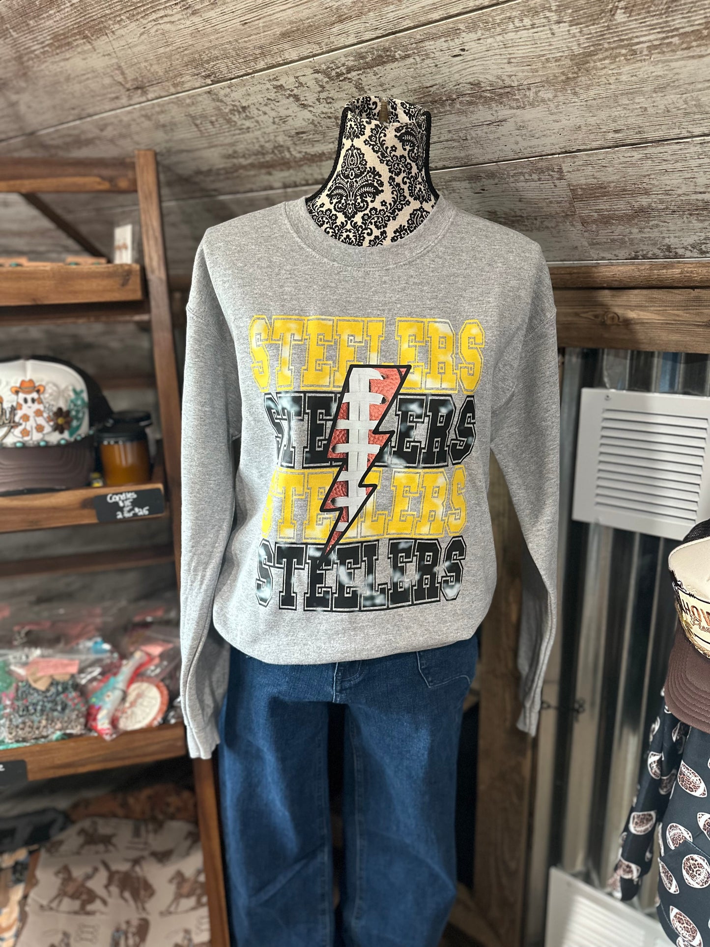 Steeler Football Crewneck