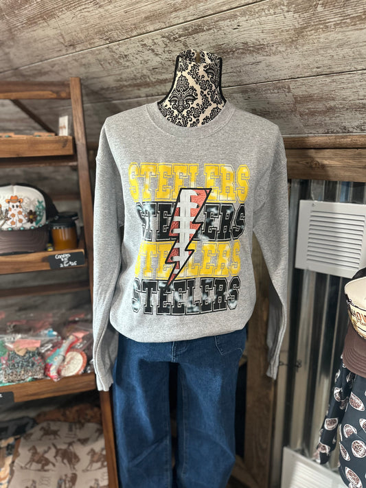 Steeler Football Crewneck