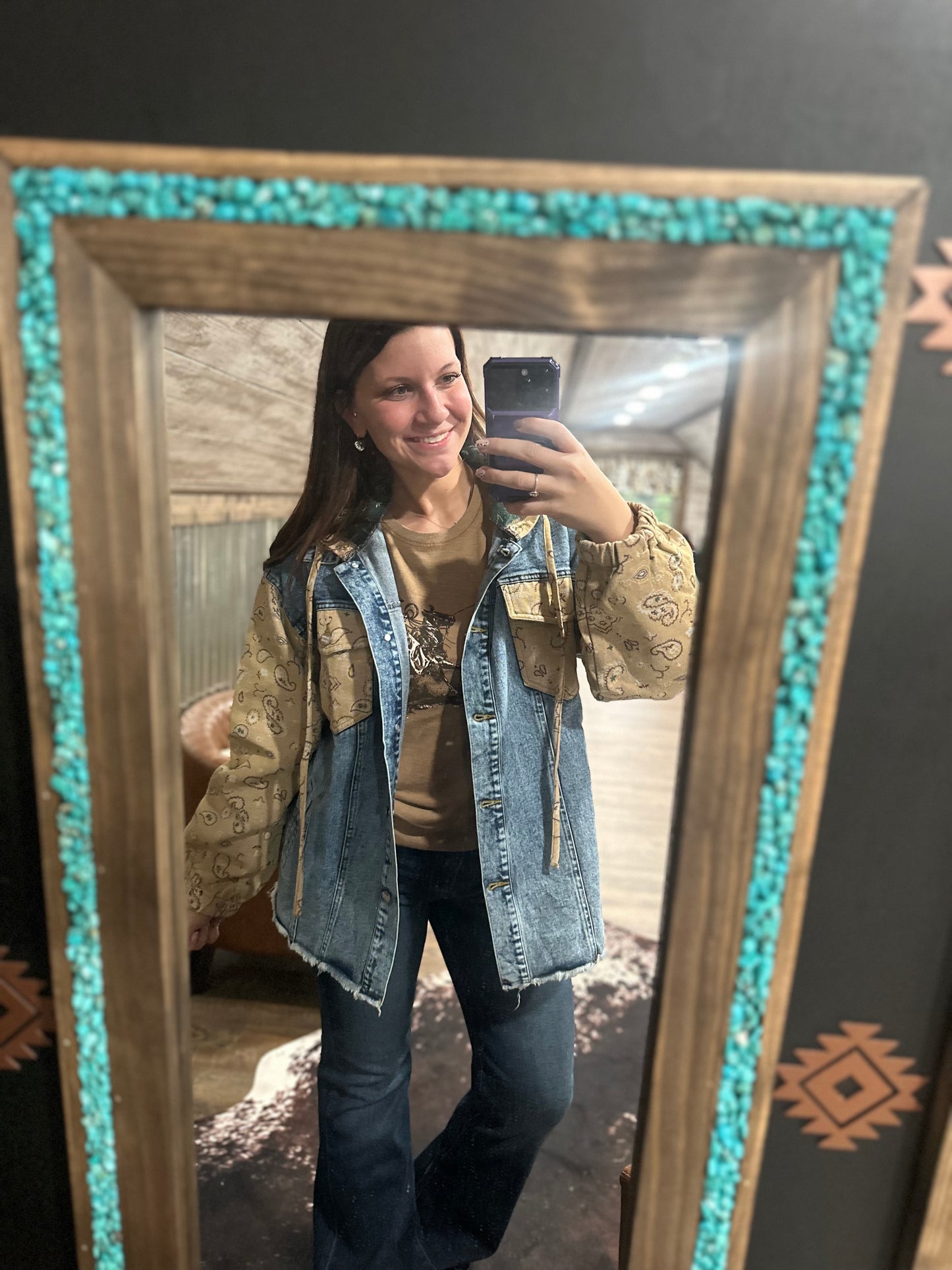 Bandana Denim Jacket