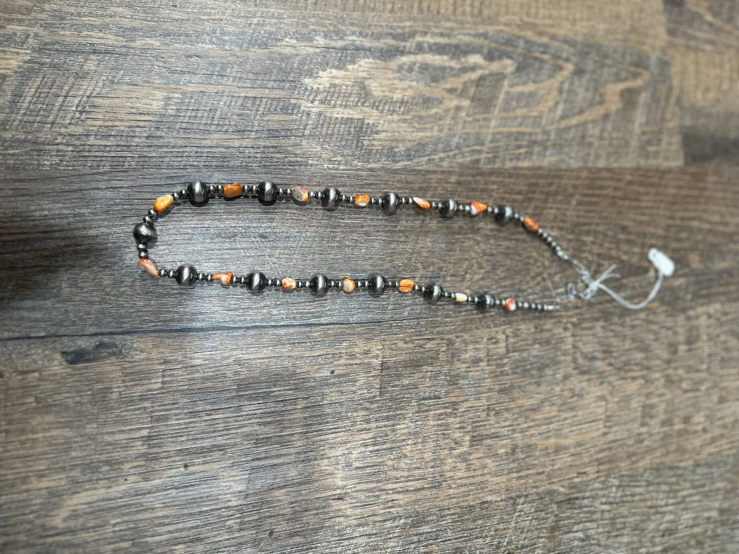 Orange Spiny Navajo Necklace