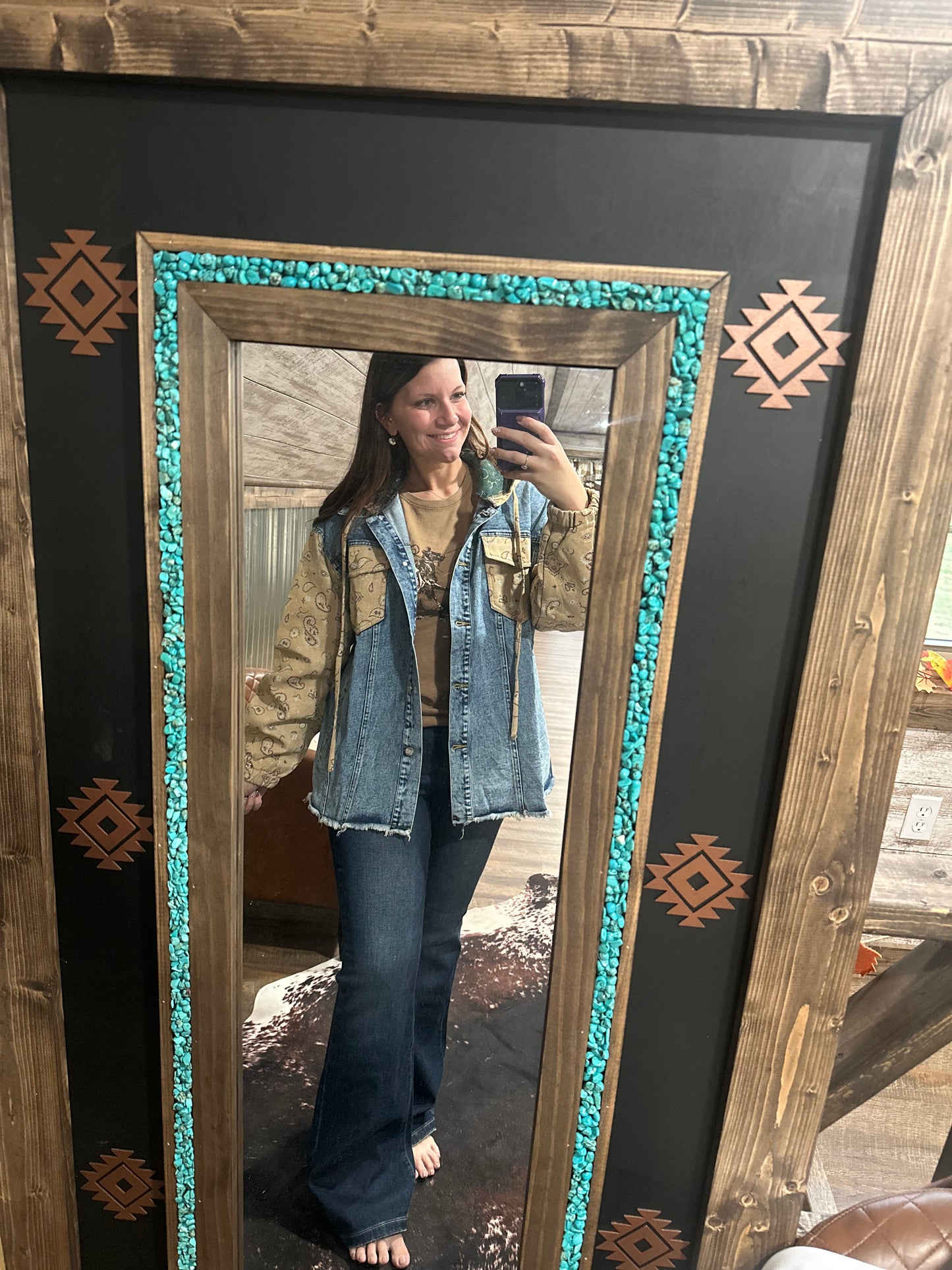 Bandana Denim Jacket