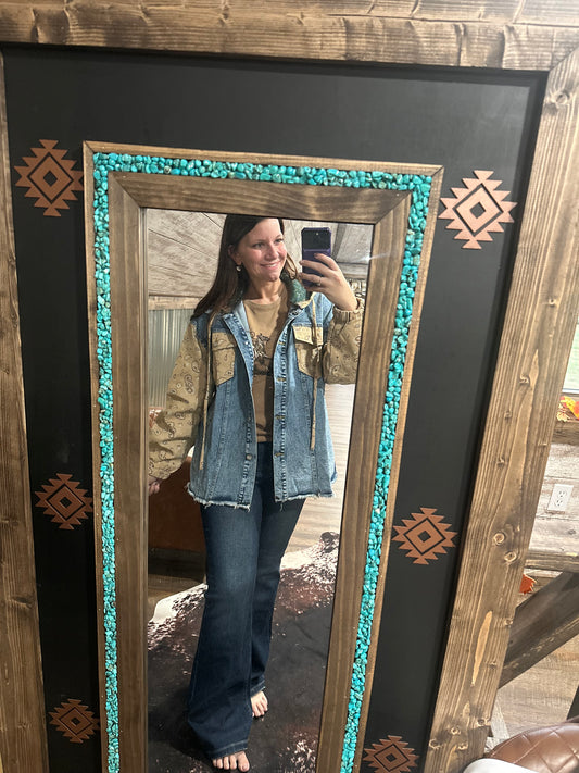 Bandana Denim Jacket
