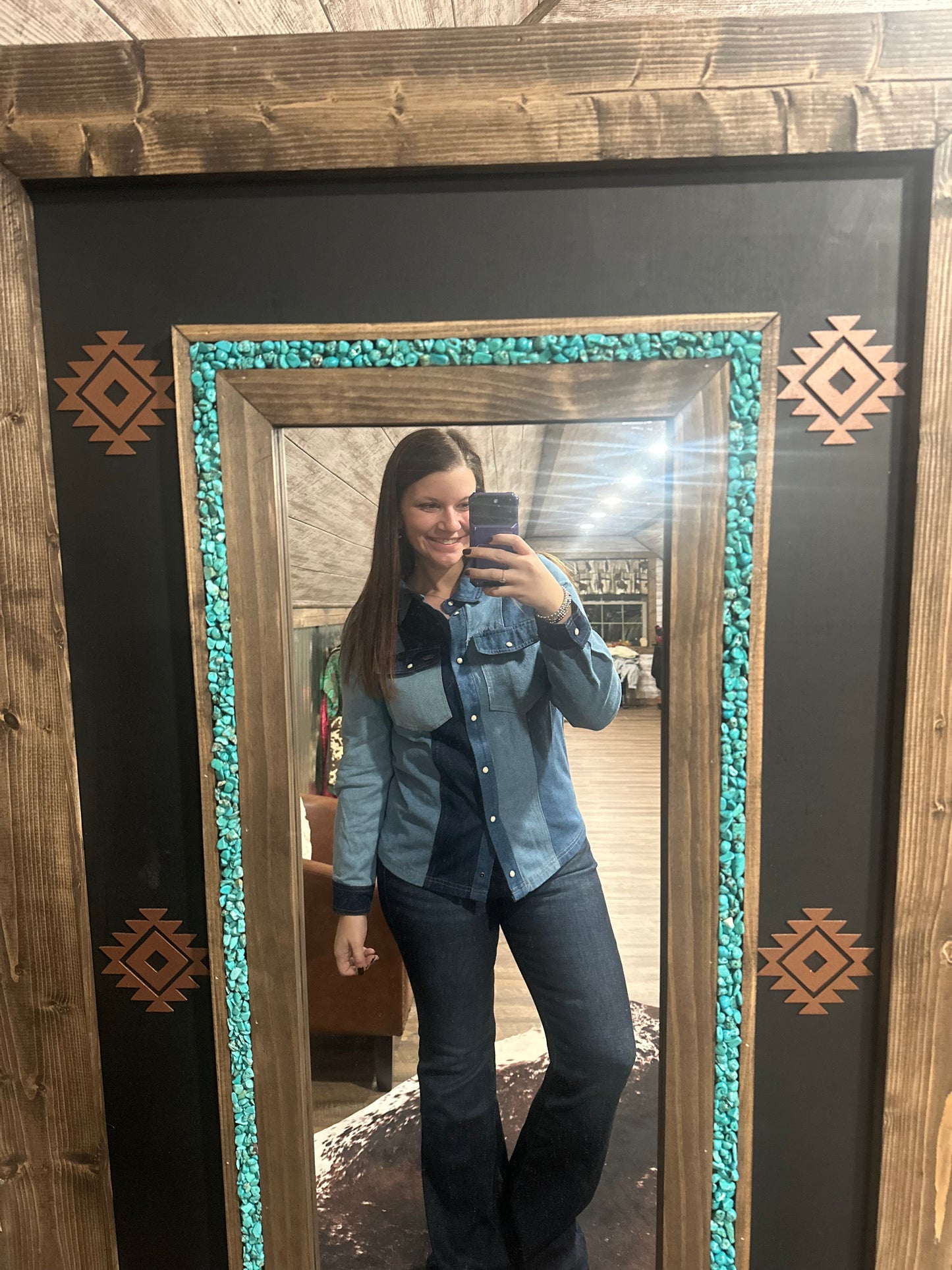 Denim Patch Button Up