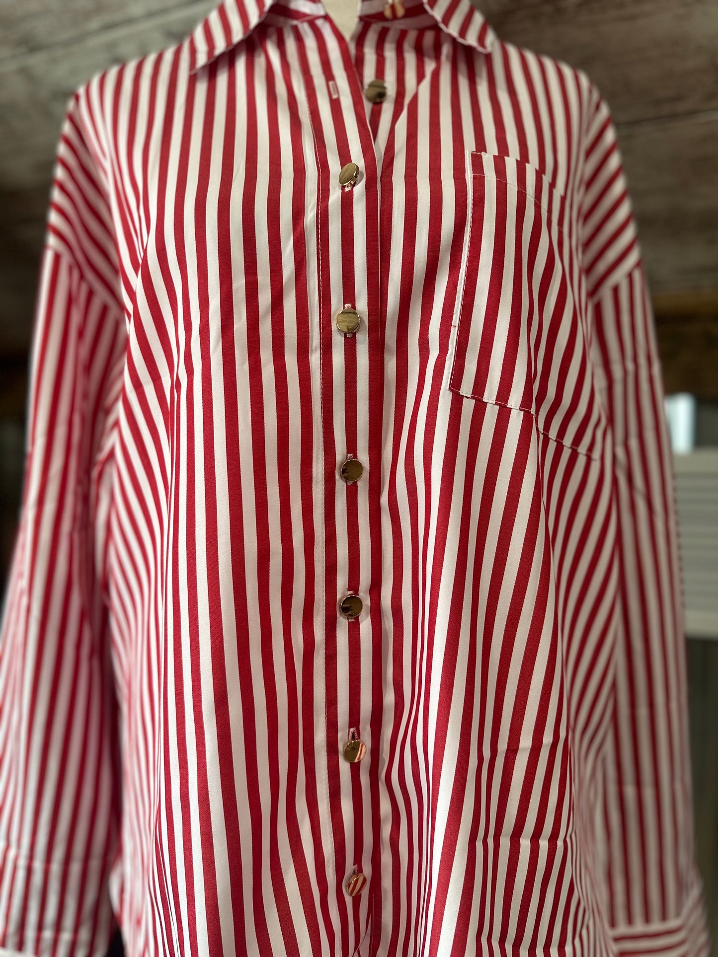 Ruby Stripe Button Shirt