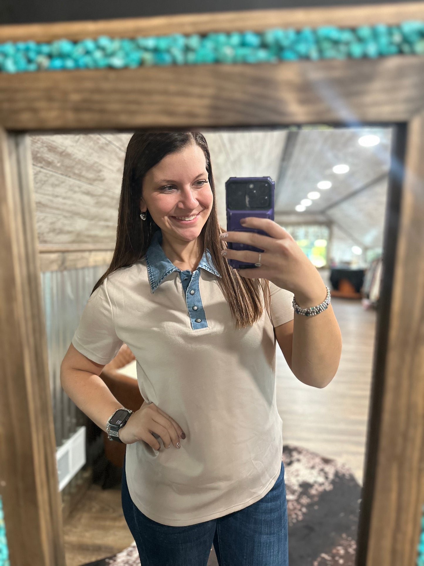 Dusty Denim Top