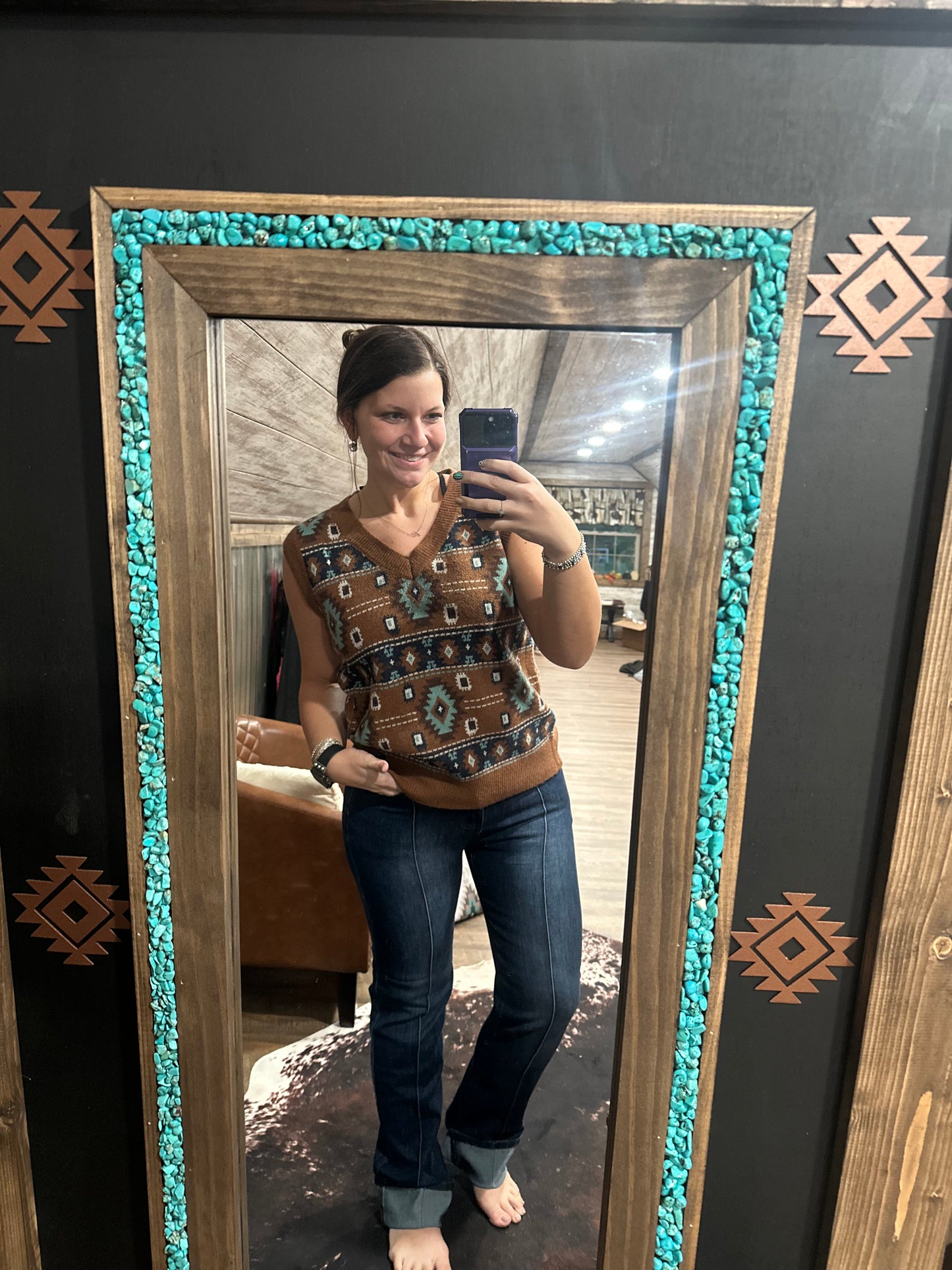 Fall Aztec Sweater Vest