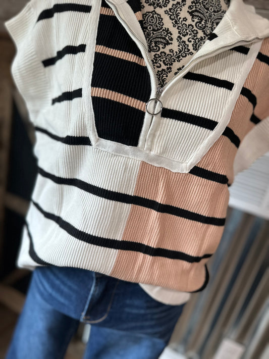 Block Sweater Vest