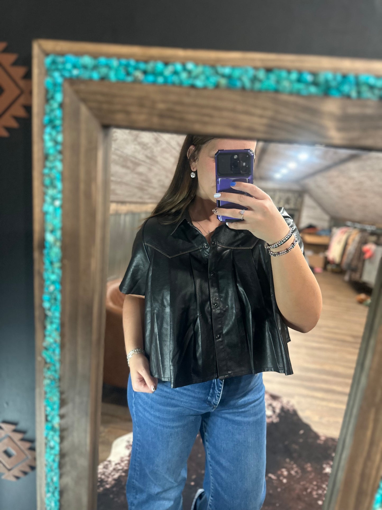 Black Leather Top
