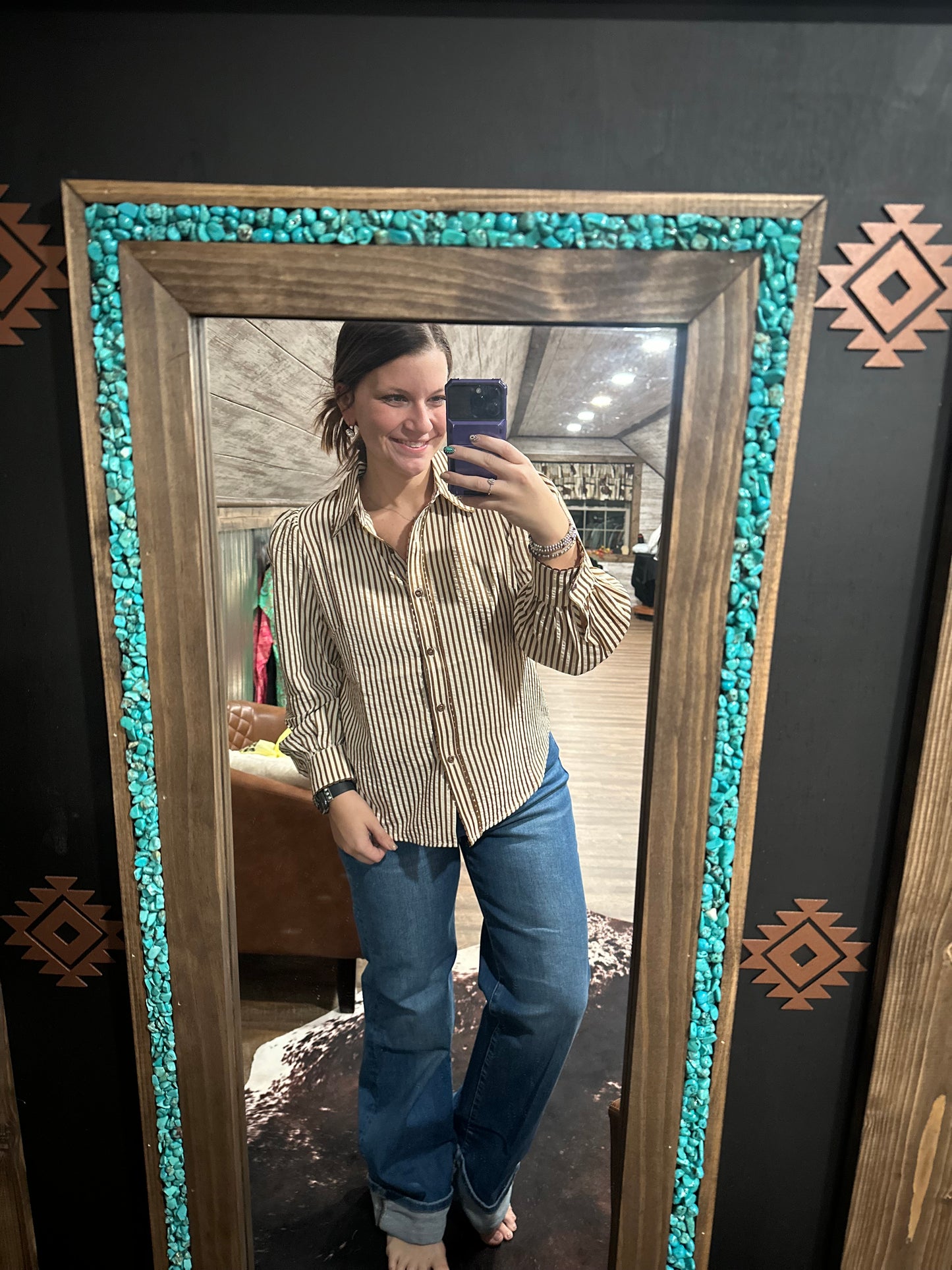 Rust Long Sleeve Button up