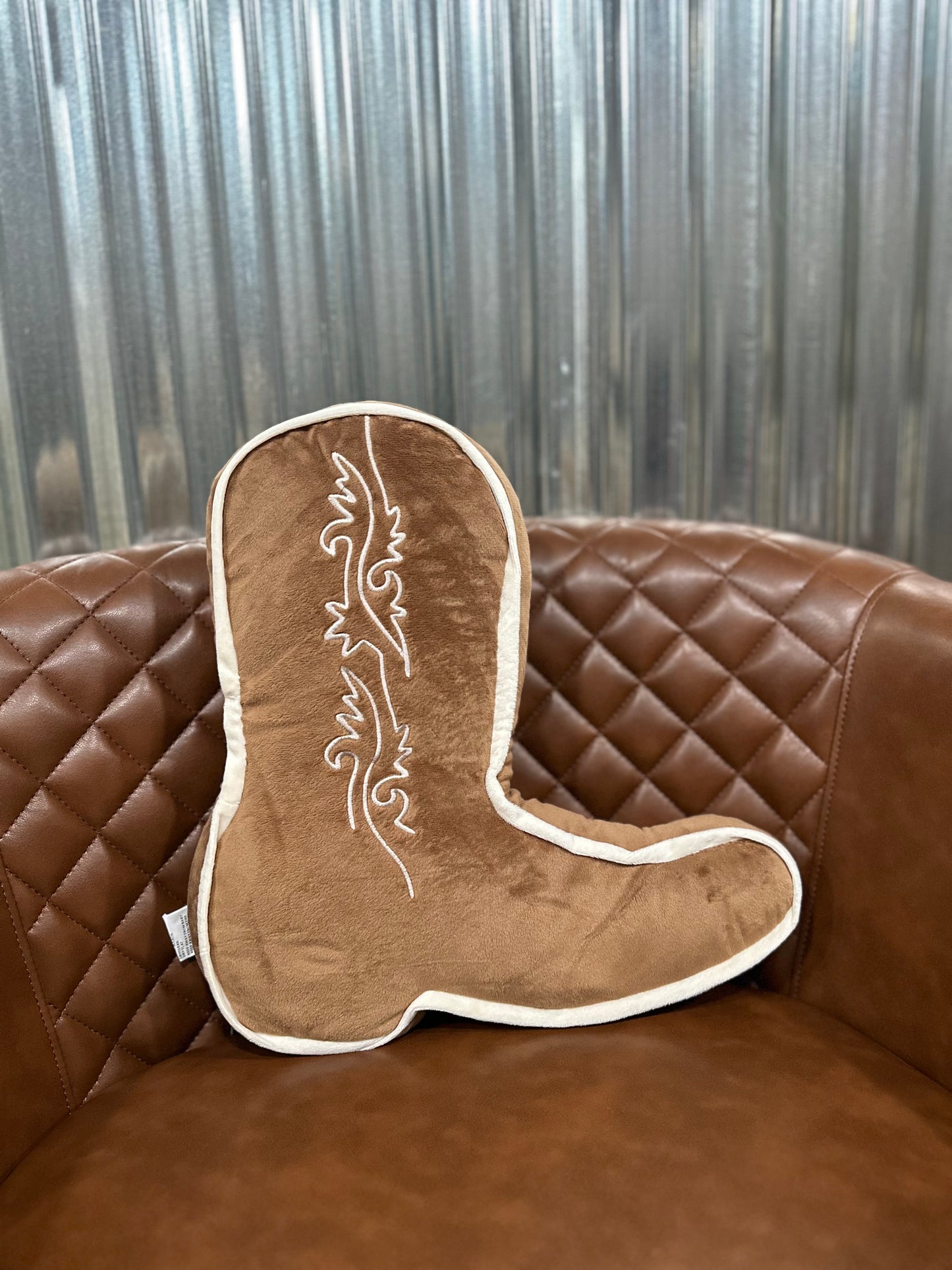 Brown Boot Pillow