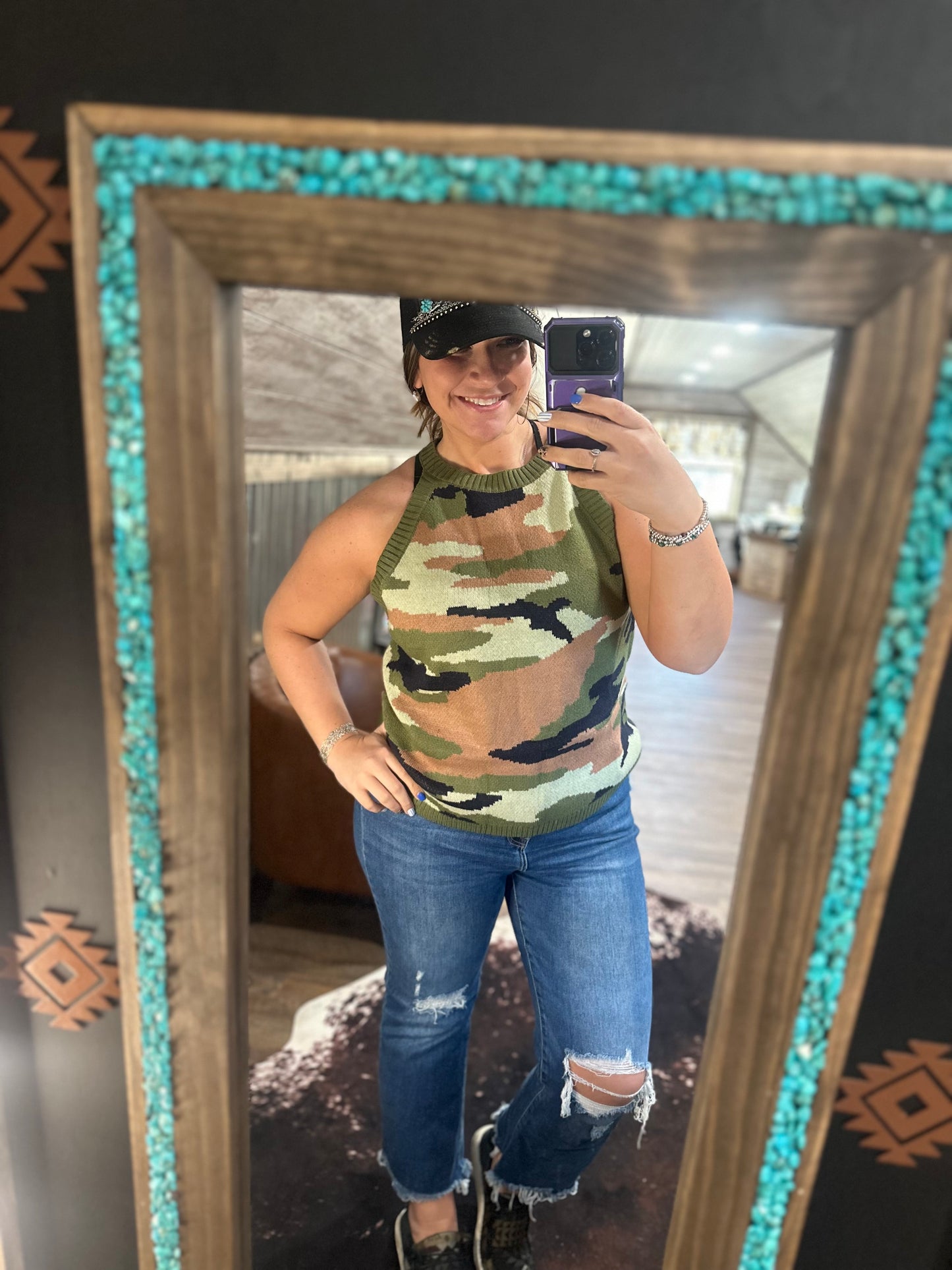 Camo Sweater Tank
