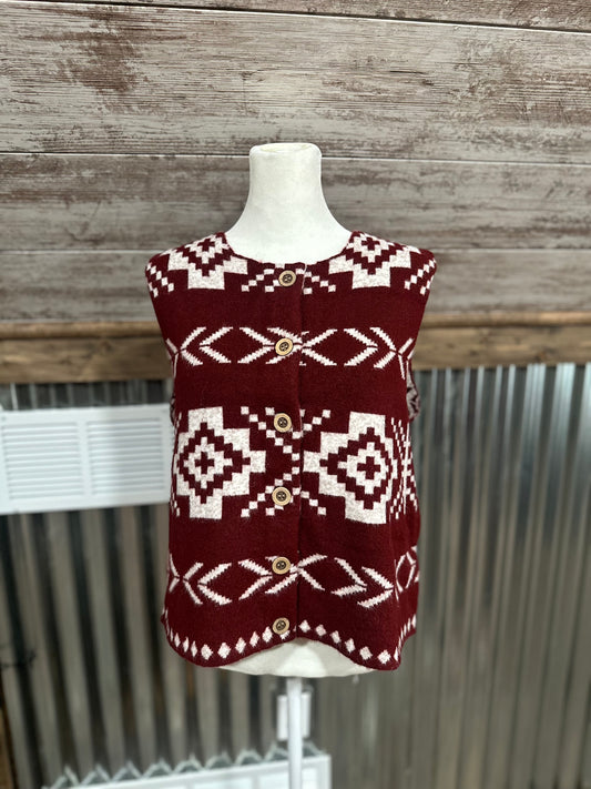 Red Aztec Vest