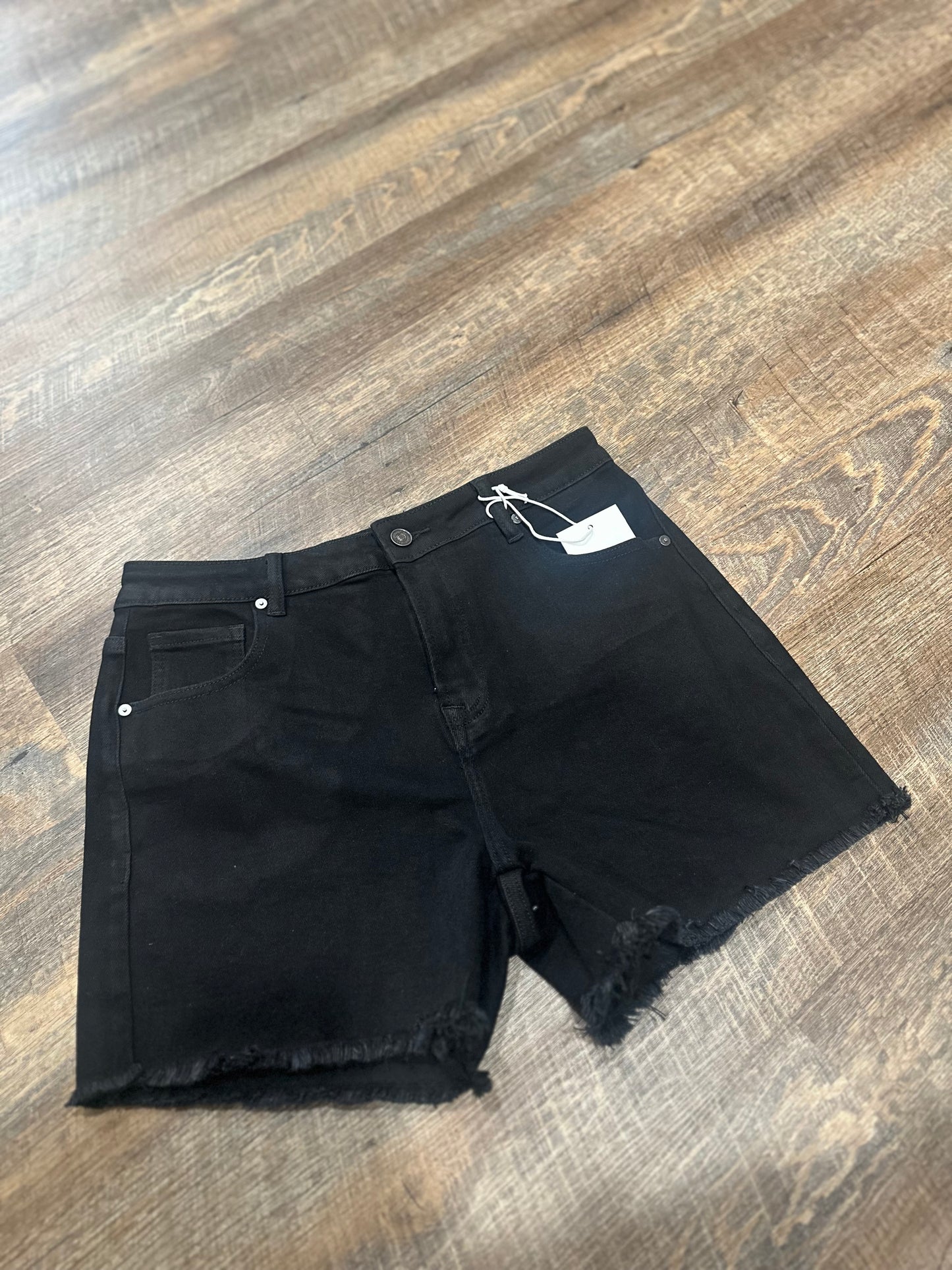 Black Denim Shorts
