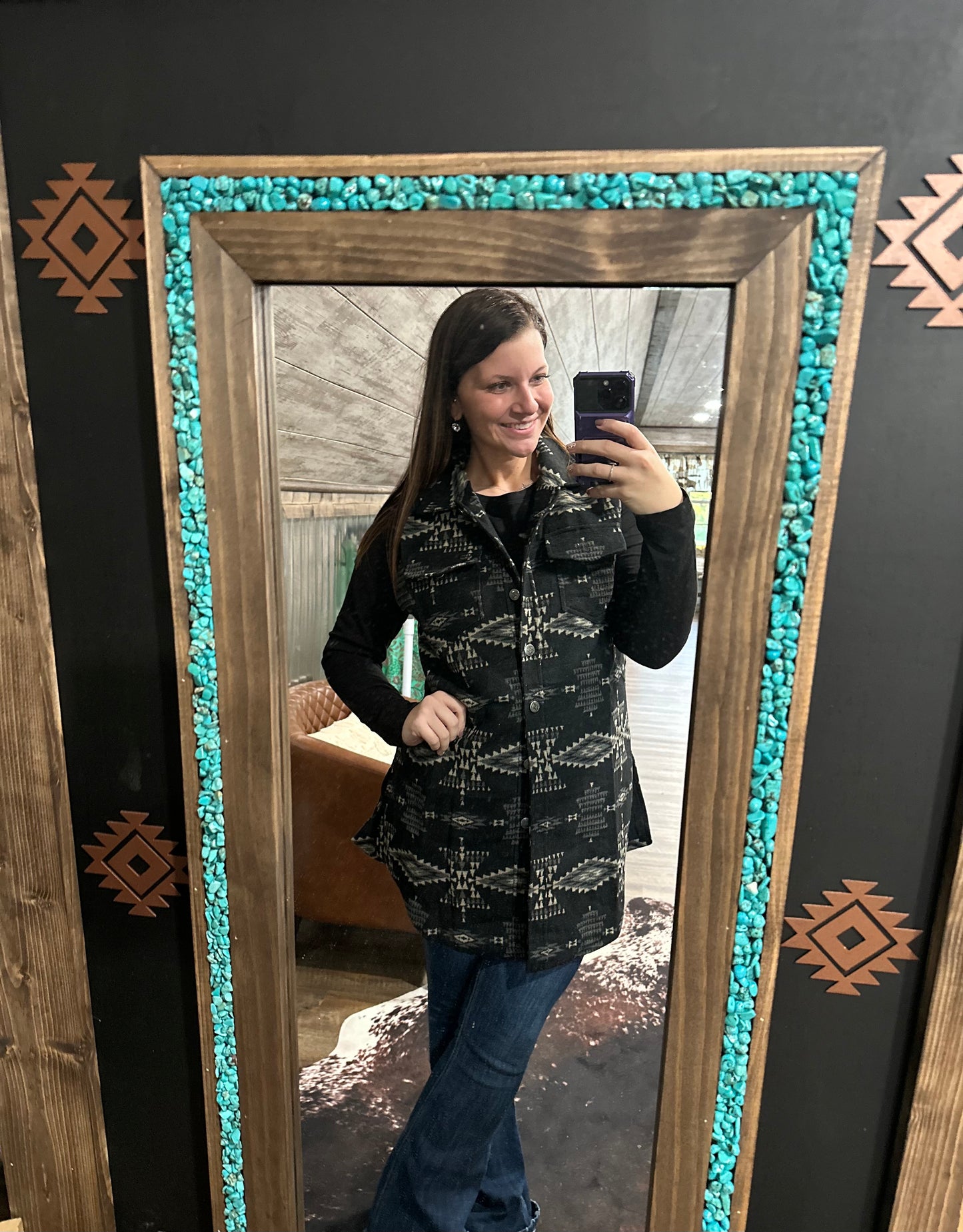 Black Aztec Vest