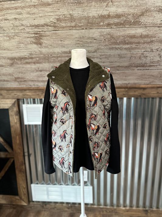 Green Horse Vest