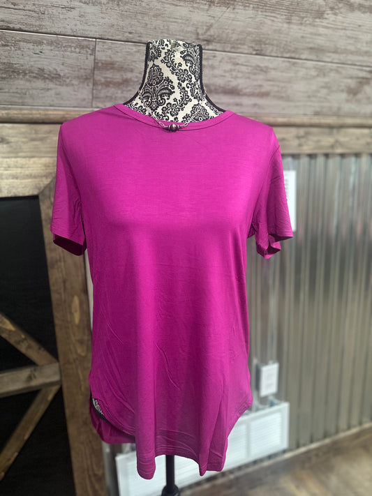 Magenta Basic Tee