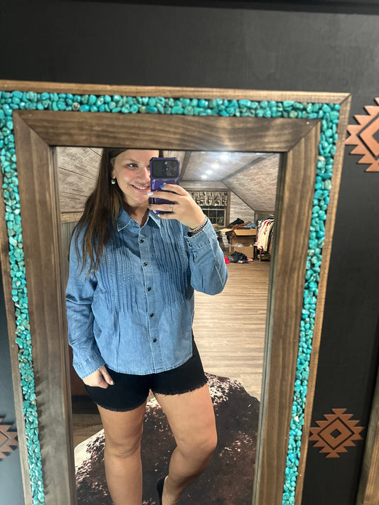 Denim Pin Long Sleeve