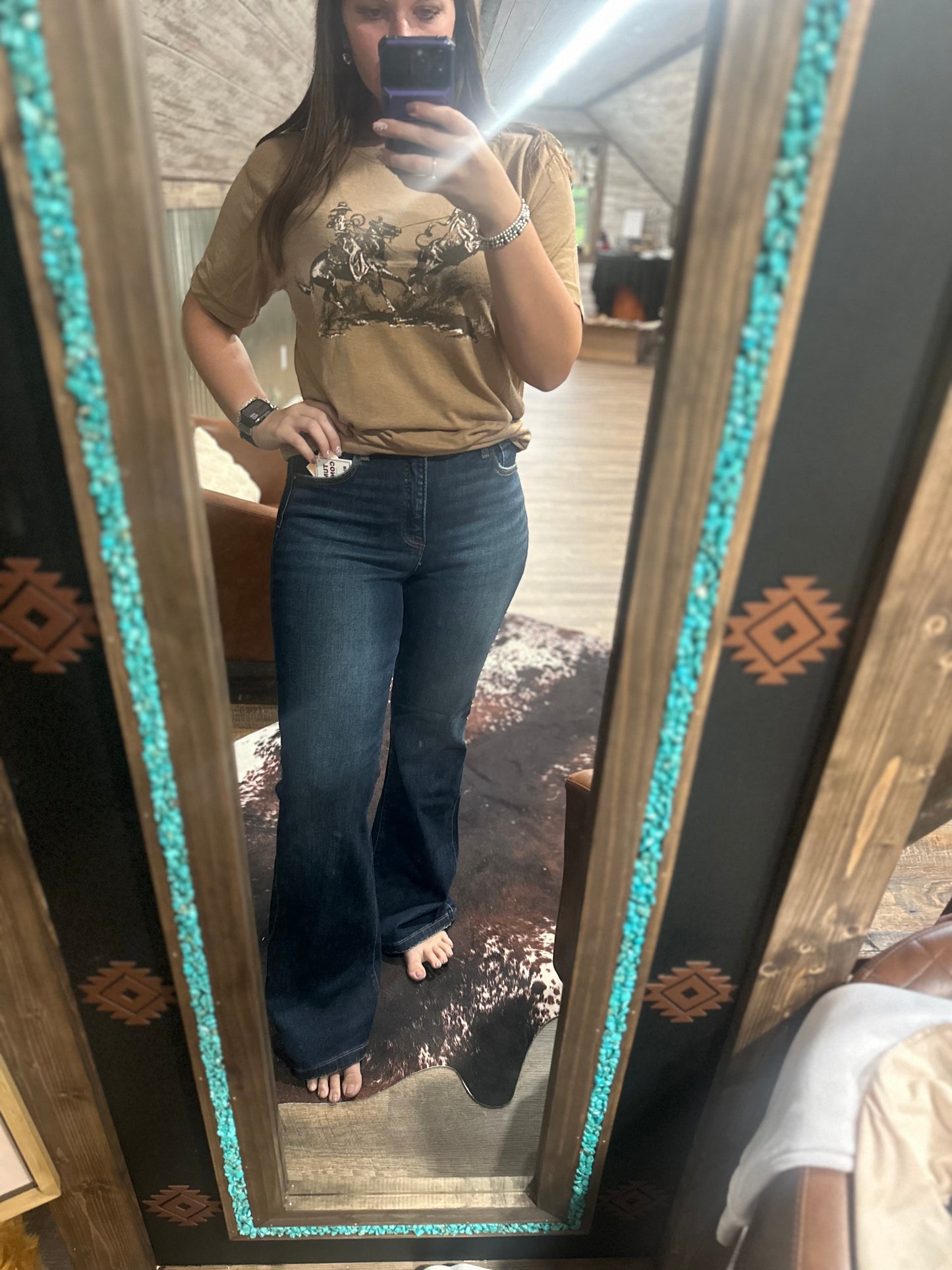 Dark Wash Flare Jeans