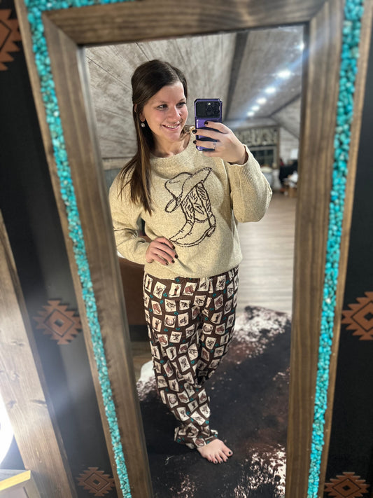 Cowboy boot Sweater