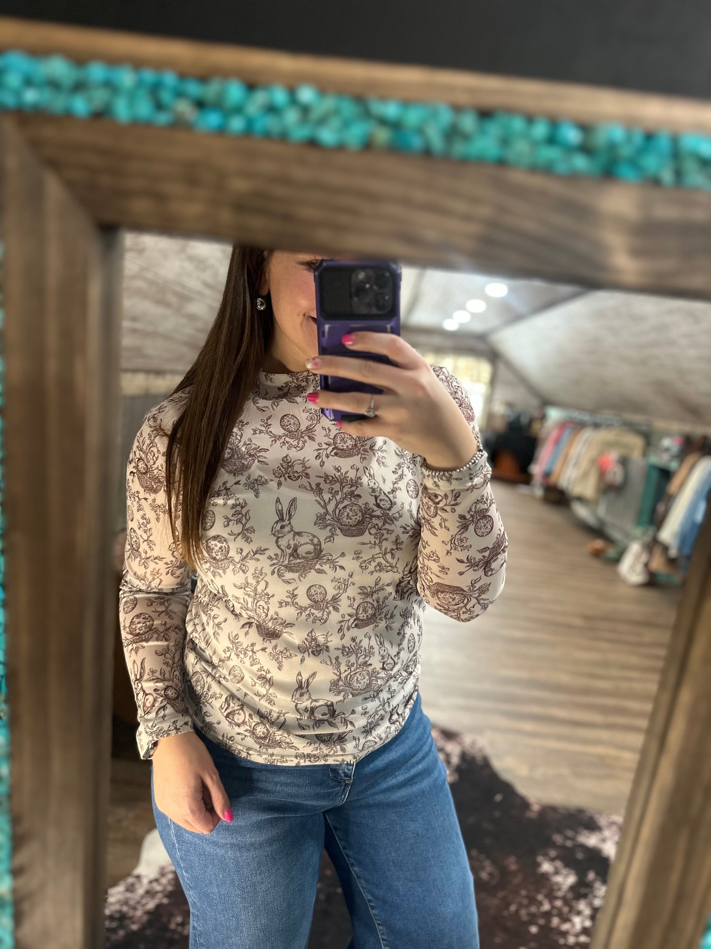 Easter Bunny Mesh Top